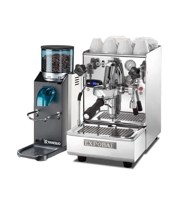 Expobar Brewtus IV Leva Multiboiler Vibration Pump & Rancilio Rocky SD